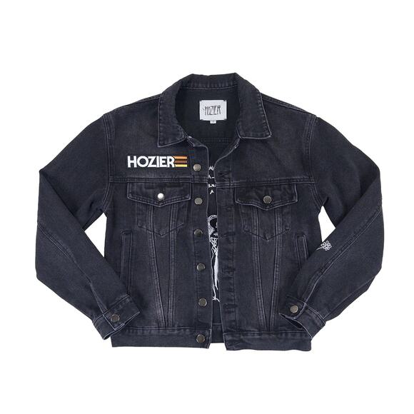 Hozier Jackets & Blazers - Hozier Lost in a Haze Black Denim Jacket Unisex Size S Unreal Unearth Tour EUC